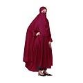 Free size jilbab with nose piece- Maroon